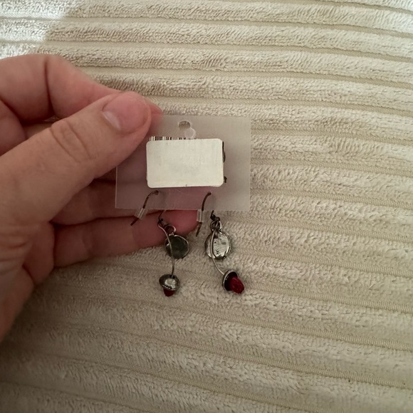 Anthropologie Canadian Contemporary Dangle Silver Earrings - Picture 2 of 2